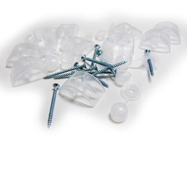 MCCOVER - Lot 2 plaques polycarbonate ondulées PO 76/18 + 2 kits de fixation Translucide, l.90 cm, L.200 cm - large