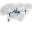 MCCOVER - Lot 2 plaques polycarbonate ondulées PO 76/18 + 2 kits de fixation Translucide, l.90 cm, L.200 cm - vignette