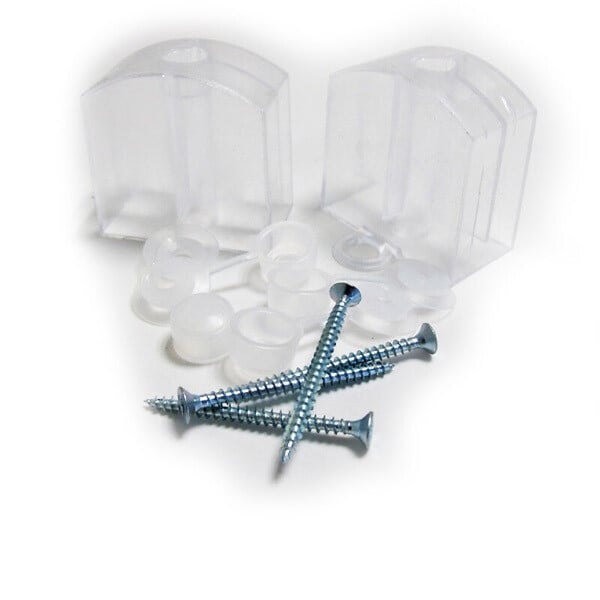 MCCOVER - Lot 2 plaques polycarbonate ondulées alvéolaire GO 177/51 mm + 2 kits de fixation Translucide, l.92cm, L.200 cm - large