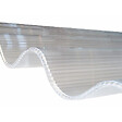 MCCOVER - Lot 2 plaques polycarbonate ondulées alvéolaire GO 177/51 mm + 2 kits de fixation Translucide, l.92cm, L.200 cm - vignette