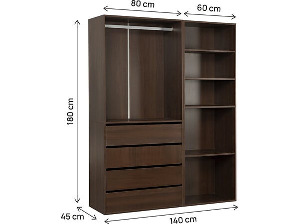HABITAT ET JARDIN - Kit dressing " Opéra " modulable - 2 éléments - Marron - large