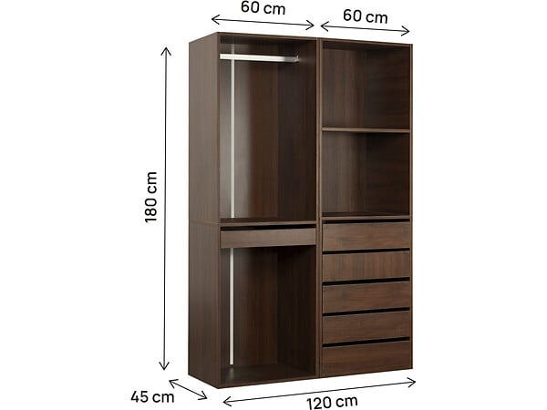HABITAT ET JARDIN - Kit dressing " Opéra " modulable - 2 éléments - Marron - large