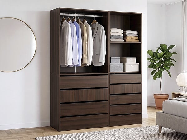 HABITAT ET JARDIN - Kit dressing " Opéra " modulable - 2 éléments - Marron - large