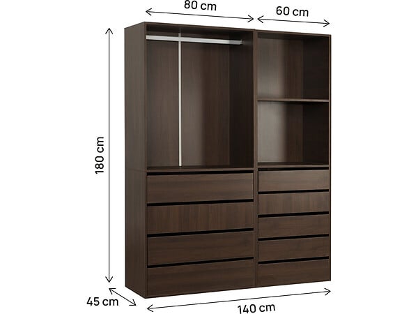 HABITAT ET JARDIN - Kit dressing " Opéra " modulable - 2 éléments - Marron - large