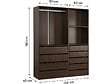 HABITAT ET JARDIN - Kit dressing " Opéra " modulable - 2 éléments - Marron - vignette