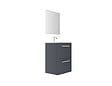 VIF - Set 2 tiroirs U de salle de bain MDF - Gris foncé - l50xP35xH18cm - vignette