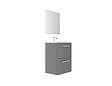 VIF - Set 2 tiroirs U de salle de bain MDF - Gris clair - l50xP35xH18cm - vignette