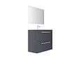 VIF - Set 2 tiroirs U de salle de bain MDF - Gris foncé - l80xP35xH18cm - vignette
