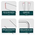 VOUNOT - Lot de 100 piquets de fixation pour jardin U 150x30mm en acier galvanise - vignette