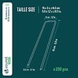 VOUNOT - Lot de 200 piquets de fixation pour jardin U 150x30mm en acier galvanise - vignette