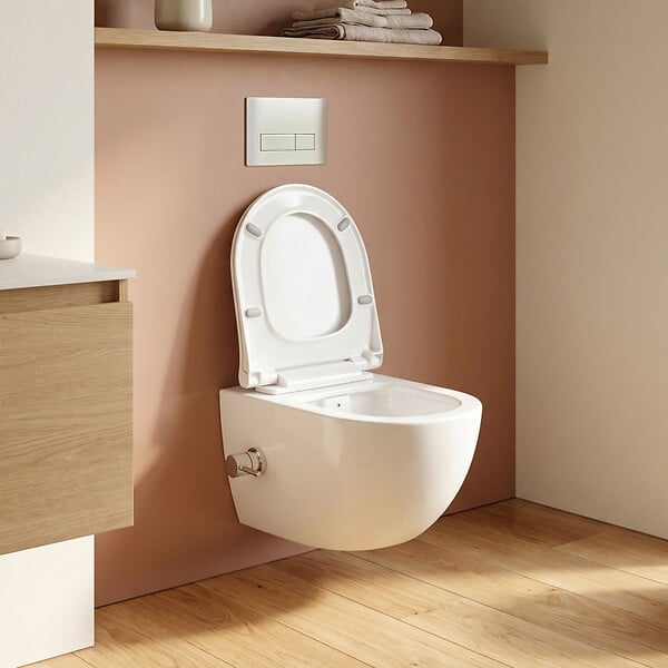 SWISS AQUA TECHNOLOGIES - Infinitio WC sans bride avec fonction bidet thermostatique + Abattant softclose (SATINF011RREXPBFCT) - large