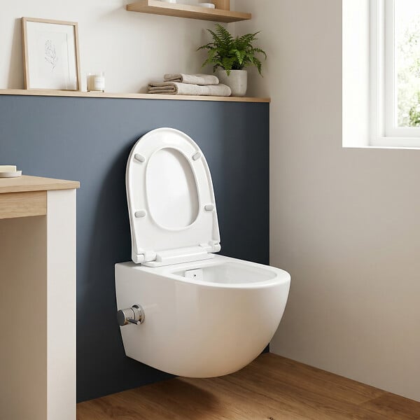 SWISS AQUA TECHNOLOGIES - Infinitio WC sans bride avec fonction bidet thermostatique + Abattant softclose (SATINF011RREXPBFCT) - large