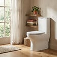 SWISS AQUA TECHNOLOGIES - Brevis Combi WC à poser sans bride en céramique compatible PMR avec abattant SoftClose, blanc (SATBRE033RREXVPP) - vignette