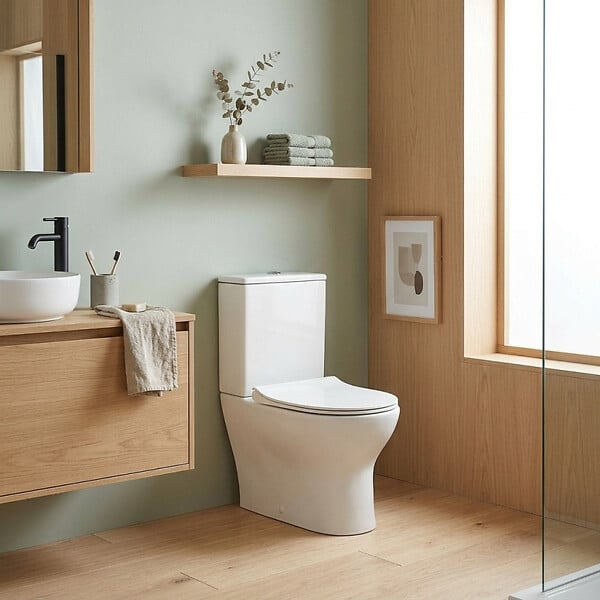 SIKO - Combi WC à poser sans bride, avec abattant slim softclose - remplissage par le côté (EUR990) - large