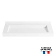 ISTONE - Ultra plan vasque autoportant 1200 x 520 x 100 mm, en Solid Surface, blanc mat (ERGO-1200) - vignette
