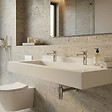 ISTONE - Ultra plan vasque autoportant 1200 x 520 x 100 mm, en Solid Surface, blanc mat (ERGO-1200) - vignette