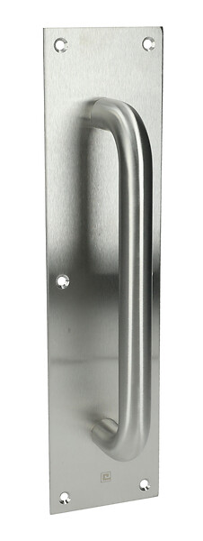 HERACLES - Poignée sur plaque tirage inox brossé - HERACLES - B-INOX-PT901 - large