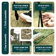 VOUNOT - Kit cloture filet a poules PE avec piquets 30m vert - vignette
