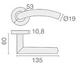 HERACLES - Béquille double JADE sur rosace bec de cane inox 1494 - HERACLES - B-INOX-04 - vignette