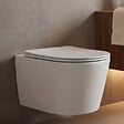 CERAMIA - Vortex rimless WC suspendu 53,5 cm sans bride avec abattant SoftClose, effet Vortex, blanc brillant (CE142010RTORP) - vignette
