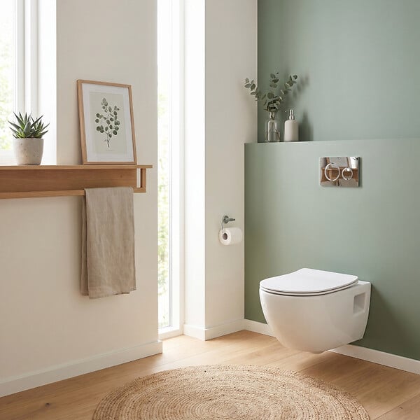 SWISS AQUA TECHNOLOGIES - Project WC suspendu sans bride avec abatant softclose, blanc (SATWCPRO010RREXP) - large
