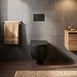 SWISS AQUA TECHNOLOGIES - WC suspendu Infinitio noir mat sans bride et fixations invisibles + abattant frein de chute (BlackInfinitio) - vignette