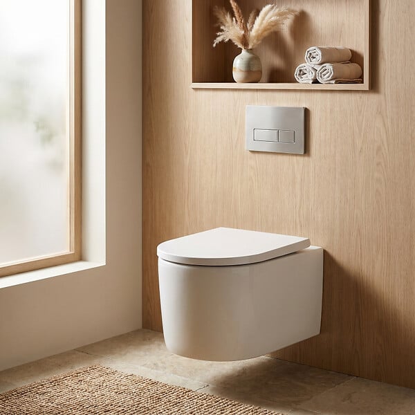SWISS AQUA TECHNOLOGIES - WC suspendu sans bride Vortex et fixations invisibles, abattant frein de chute (SAT72010RTORP) - large