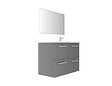 VIF - Set 2 tiroirs en MDF - Gris souris - 45x45x1,8cm - vignette