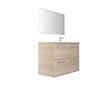 VIF - Set 2 tiroirs en PPSM - Bois clair - 45x45x1,8cm - vignette