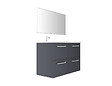 VIF - Set 2 tiroirs U de salle de bain MDF - Gris foncé - l50xP45xH18cm - vignette