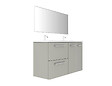 VIF - Set 2 tiroirs U de salle de bain MDF - Gris clair - l60xP45xH18cm - vignette