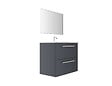 VIF - Set 2 tiroirs U de salle de bain MDF - Gris foncé - l80xP45xH18cm - vignette
