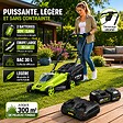 VITO - Tondeuse à gazon 20V + 2 Batteries lithium 3.0Ah + Chargeur double Gazon 300m2 - Bac 30L VITO - vignette