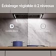 CIARRA - CIARRA hotte aspirante encastrable 52cm groupe filtrant 450m3/h 3 vitesses tactile et geste commande recyclage ou évacuation CD5931CB - vignette