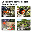 GT GARDEN - Tronçonneuse élagueuse thermique 25 cm3, 1 CV, guide 26 cm, 2 chaînes - vignette