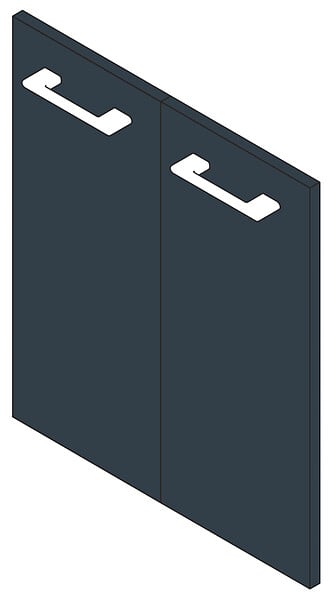 VIF - Porte en MDF - Gris Anthracite  - Lot de 2 - 70x30x1,8cm - large