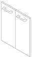 VIF - Porte en MDF - Blanc - Lot  de 2 - 70x40x1,8cm - vignette