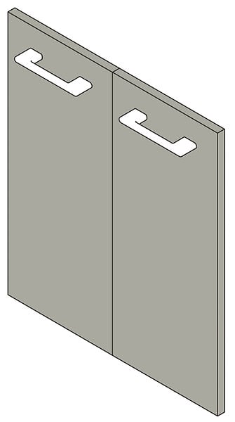 VIF - Porte en MDF - Gris clair - Lot de 2 - 70x40x1,8cm - large