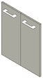 VIF - Porte en MDF - Gris clair - Lot de 2 - 70x40x1,8cm - vignette