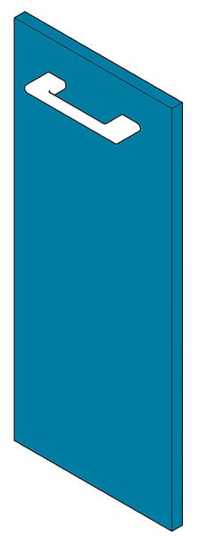 VIF - Porte en MDF - Bleu - 70x45x1,8cm - large