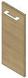 VIF - Porte en PPSM -  Bois clair - 45x70x1,8cm - vignette