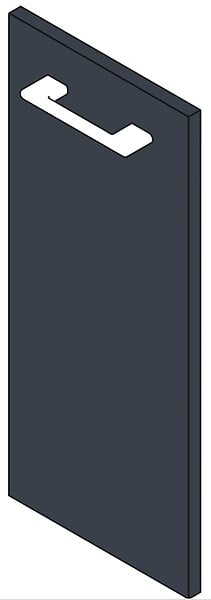 VIF - Porte en MDF - Gris anthracite - 70x50x1,8cm - large