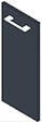 VIF - Porte en MDF - Gris anthracite - 70x50x1,8cm - vignette