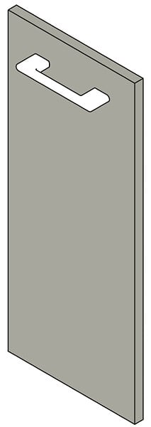 VIF - Porte en MDF - Gris clair - 70x50x1,8cm - large