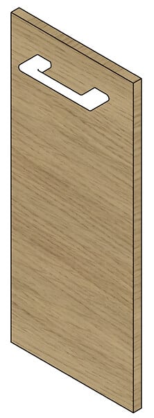 VIF - Porte en PPSM - Bois clair - 50x70x1,8cm - large
