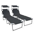 VOUNOT - Transat pare soleil Lot de 2 pcs Noir - vignette