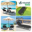 VOUNOT - Transat pare soleil Lot de 2 pcs Noir - vignette