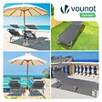 VOUNOT - Transat pare soleil Lot de 2 pcs Gris - vignette