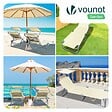 VOUNOT - Transat pare soleil Lot de 2 pcs Beige - vignette