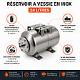 GT MARKET - Réservoir pression à vessie horizontal en inox - 24 litres - vignette